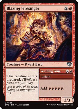 Blazing Firesinger (SOS-109) - Secrets of Strixhaven Foil