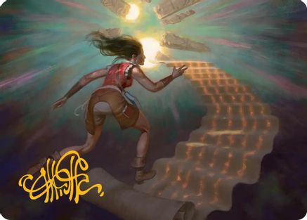 Pursue the Past Art Card (Gold-Stamped Signature) [Secrets of Strixhaven Art Series]