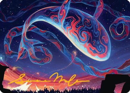 Spectacular Skywhale Art Card (Gold-Stamped Signature) (ASSOS-024) - Art Series: Secrets of Strixhaven