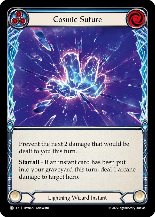 Cosmic Suture (Blue) [OMN129] (Omens of the Third Age)  Rainbow Foil