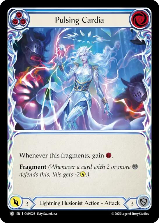 Pulsing Cardia (Blue) [OMN023] (Omens of the Third Age)  Rainbow Foil