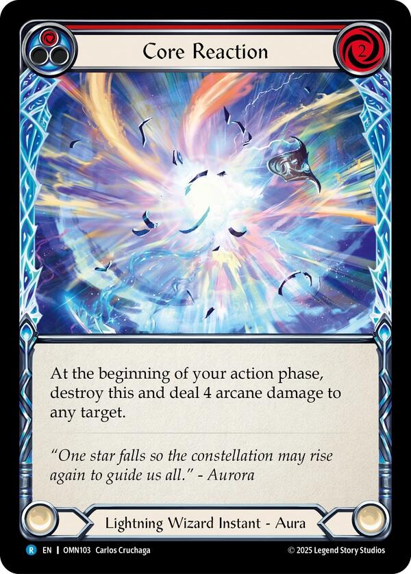 Core Reaction (Red) [OMN103] (Omens of the Third Age)  Rainbow Foil