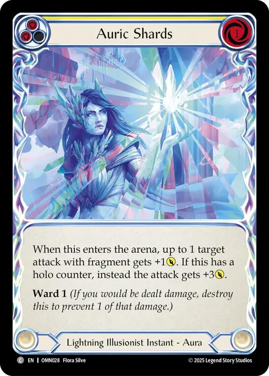 Auric Shards (Yellow) [OMN028] (Omens of the Third Age)  Rainbow Foil