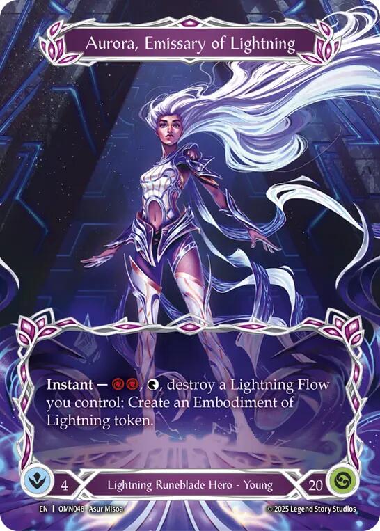 Aurora, Emissary of Lightning (Marvel) [OMN048] (Omens of the Third Age)  Cold Foil