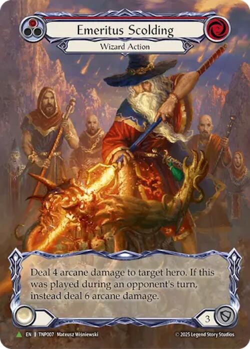 Emeritus Scolding (Red) (Marvel) [TNP007] (Promo)  Rainbow Foil