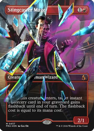 Stingcaster Mage (Borderless) (Facet Foil) [Reality Fracture]