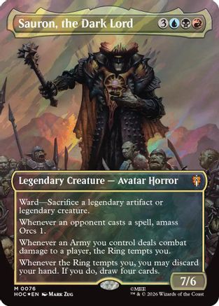 Sauron, the Dark Lord (Borderless) (Surge Foil) [The Hobbit]