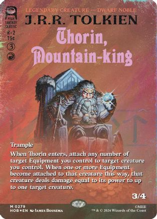 Thorin, Mountain-king (Borderless) (Surge Foil) [The Hobbit]