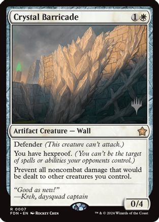 Crystal Barricade (PPSOS-007) - Promo Pack: Secrets of Strixhaven Foil