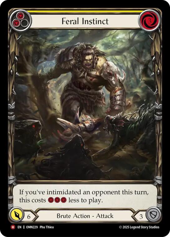 Feral Instinct (Extended Art) [OMN229] (Omens of the Third Age)  Cold Foil