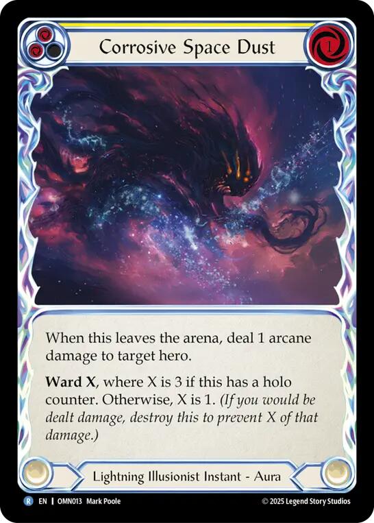 Corrosive Space Dust (Yellow) [OMN013] (Omens of the Third Age)  Rainbow Foil