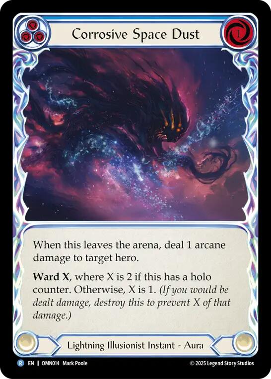 Corrosive Space Dust (Blue) [OMN014] (Omens of the Third Age)  Rainbow Foil