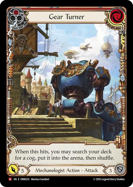 Gear Turner (Extended Art) [OMN235] (Omens of the Third Age)  Cold Foil