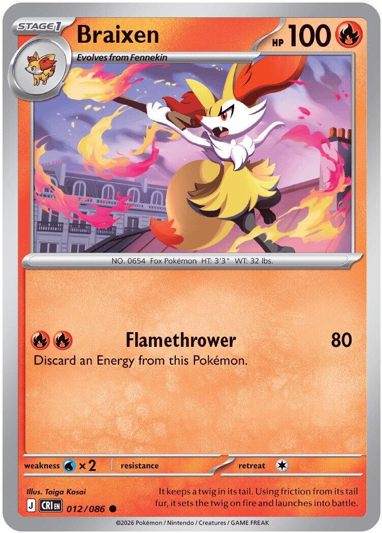 Braixen (012/086) [Mega Evolution: Chaos Rising]