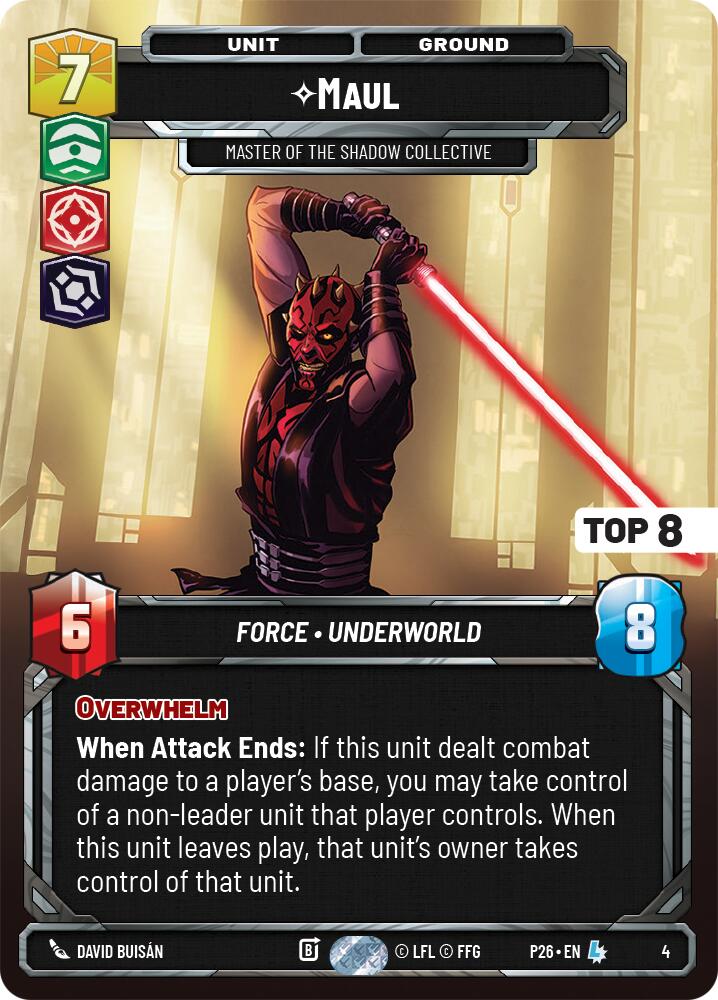 Maul - Master of the Shadow Collective (4) (Top 8) (4) [Organized Play Promos]