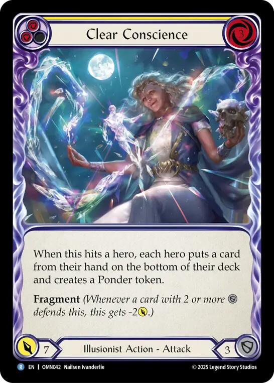 Clear Conscience (Yellow) [OMN042] (Omens of the Third Age)  Rainbow Foil