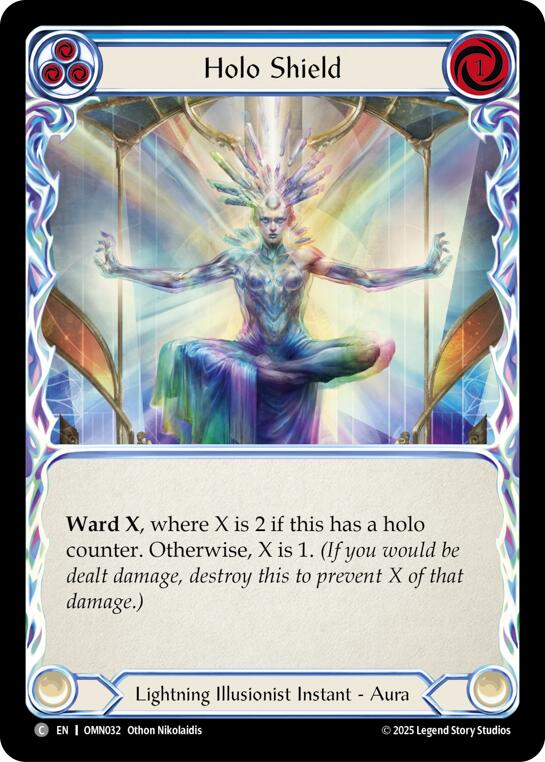 Holo Shield (Blue) [OMN032] (Omens of the Third Age)  Rainbow Foil