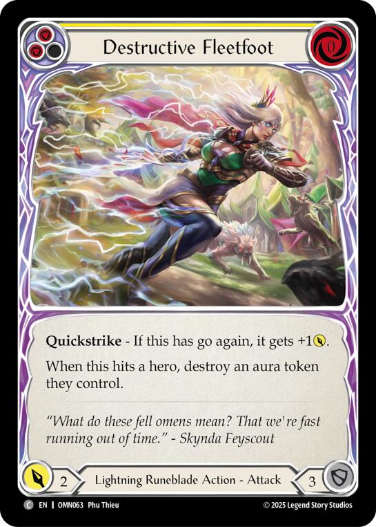 Destructive Fleetfoot (Yellow) [OMN063] (Omens of the Third Age)