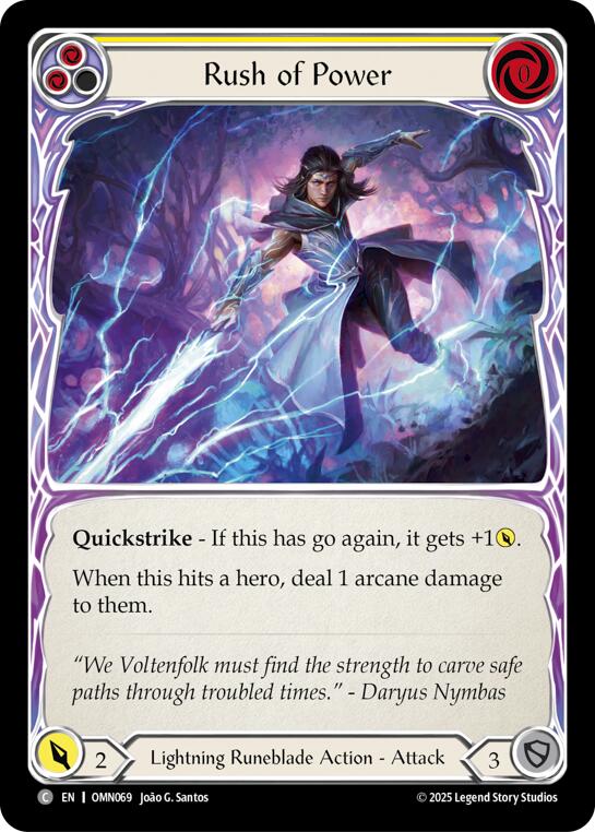 Rush Of Power (Yellow) [OMN069] (Omens of the Third Age)