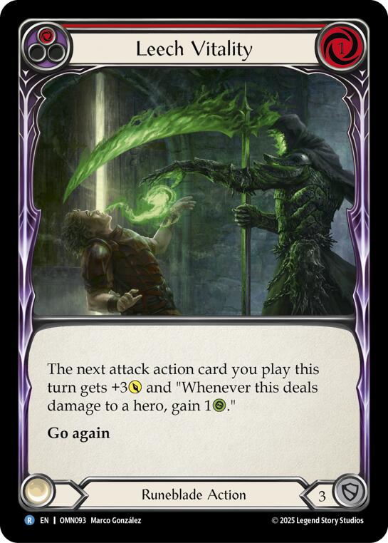 Leech Vitality (Red) [OMN093] (Omens of the Third Age)  Rainbow Foil