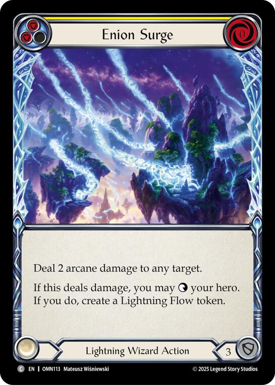 Enion Surge (Yellow) [OMN113] (Omens of the Third Age)  Rainbow Foil