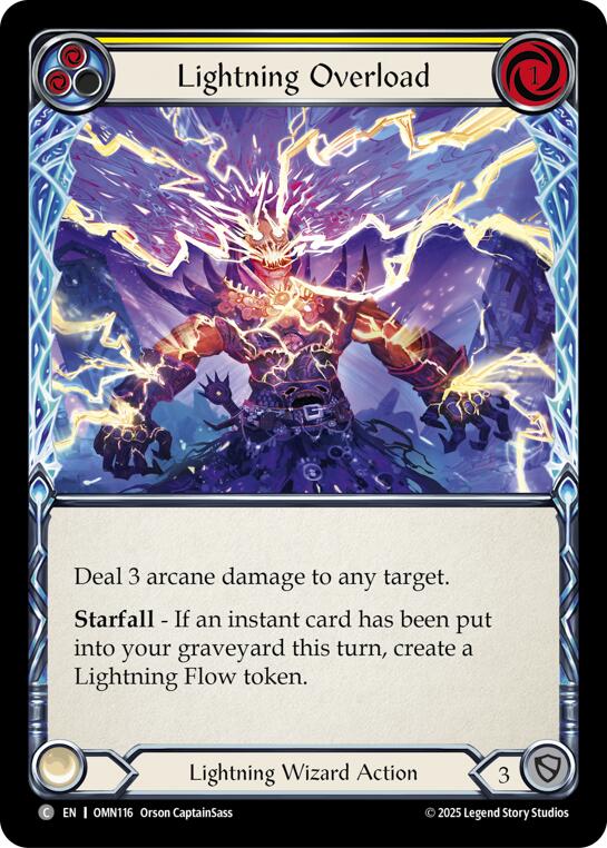 Lightning Overload (Yellow) [OMN116] (Omens of the Third Age)