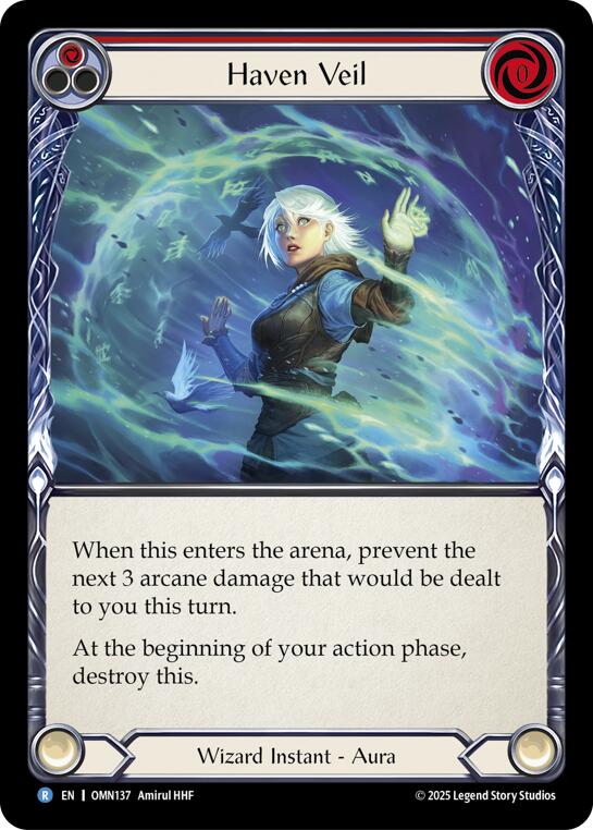 Haven Veil (Red) [OMN137] (Omens of the Third Age)  Rainbow Foil