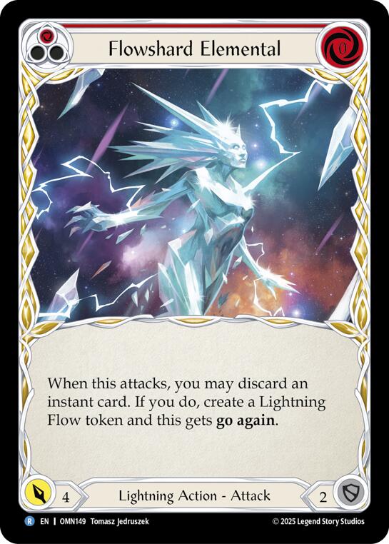 Flowshard Elemental (Red) [OMN149] (Omens of the Third Age)  Rainbow Foil
