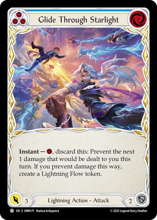 Glide Through Starlight (Blue) [OMN171] (Omens of the Third Age)  Rainbow Foil
