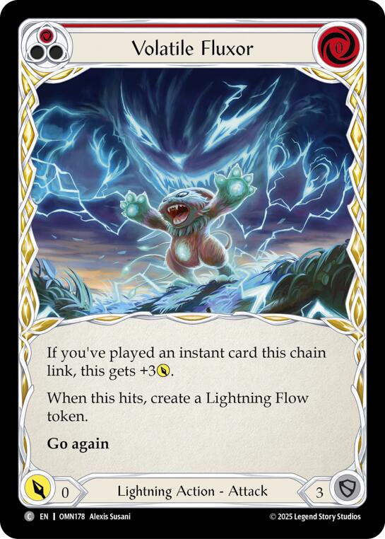 Volatile Fluxor (Red) [OMN178] (Omens of the Third Age)  Rainbow Foil