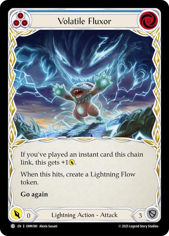 Volatile Fluxor (Blue) [OMN180] (Omens of the Third Age)  Rainbow Foil