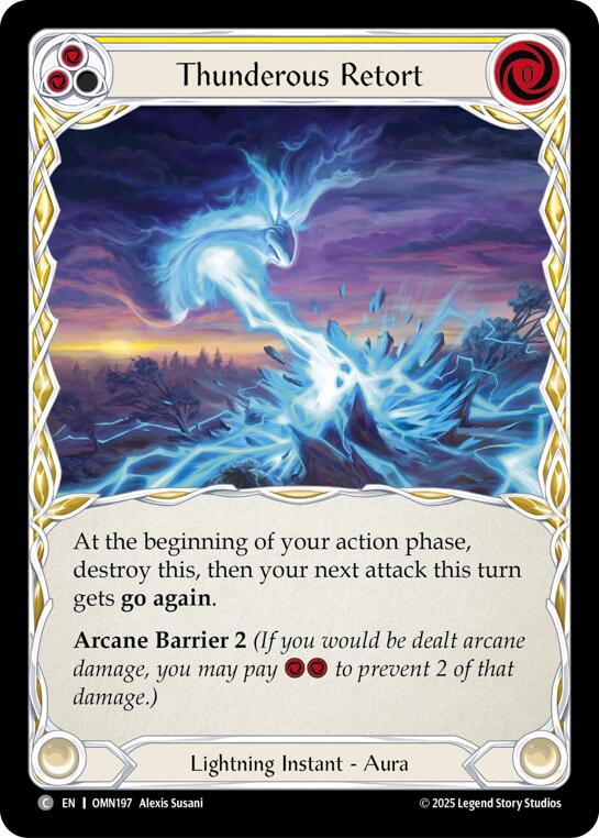 Thunderous Retort (Yellow) [OMN197] (Omens of the Third Age)