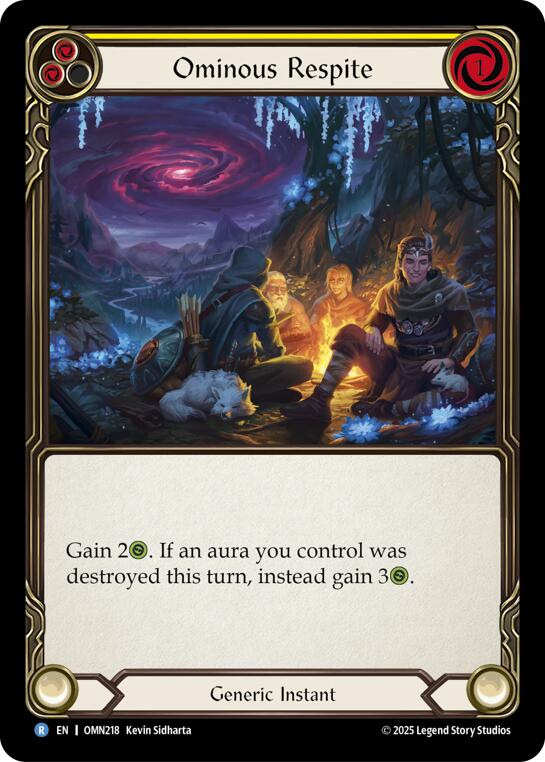 Ominous Respite (Yellow) [OMN218] (Omens of the Third Age)  Rainbow Foil