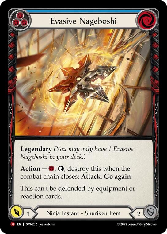 Evasive Nageboshi (Blue) [OMN232] (Omens of the Third Age)