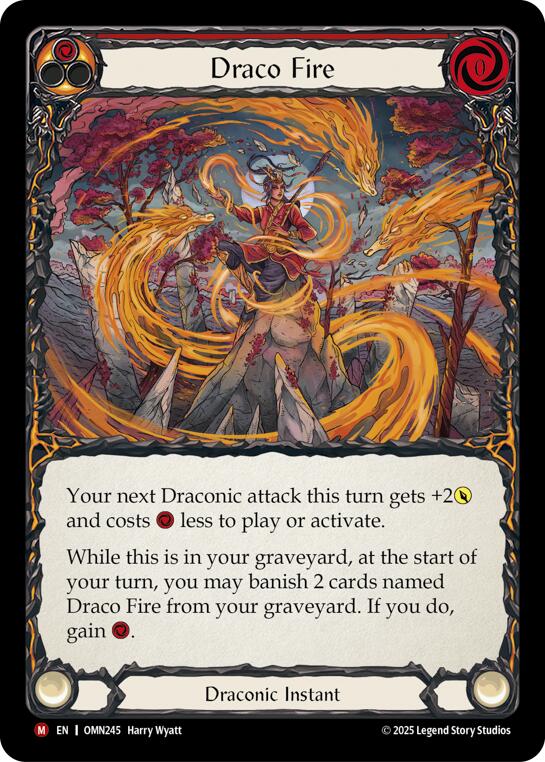 Draco Fire (Red) [OMN245] (Omens of the Third Age)  Rainbow Foil