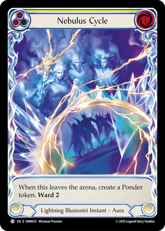 Nebulus Cycle (Yellow) (Extended Art) [OMN035] (Omens of the Third Age)  Cold Foil