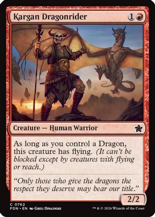 Kargan Dragonrider (0762) [Foundations]