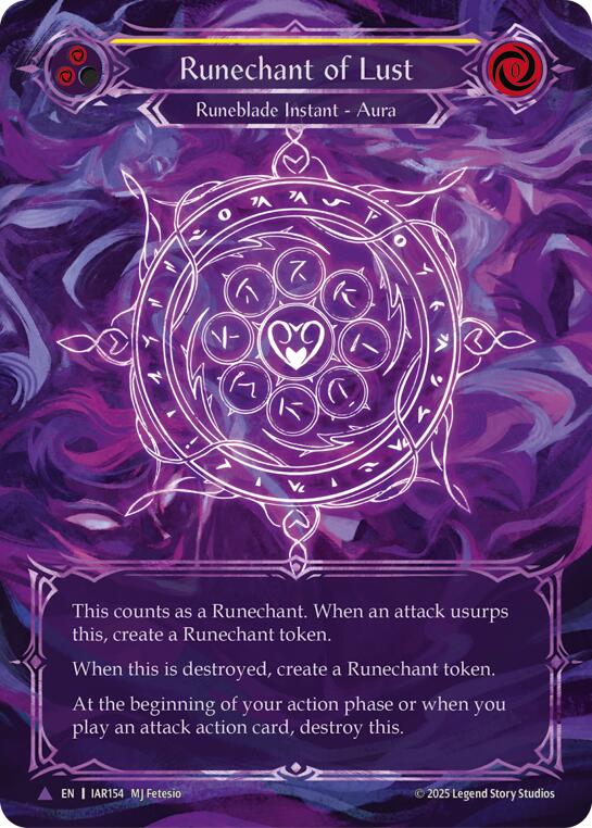 Runechant of Lust (Yellow) (Marvel) [IAR154-MV] (Omens of the Third Age)  Cold Foil