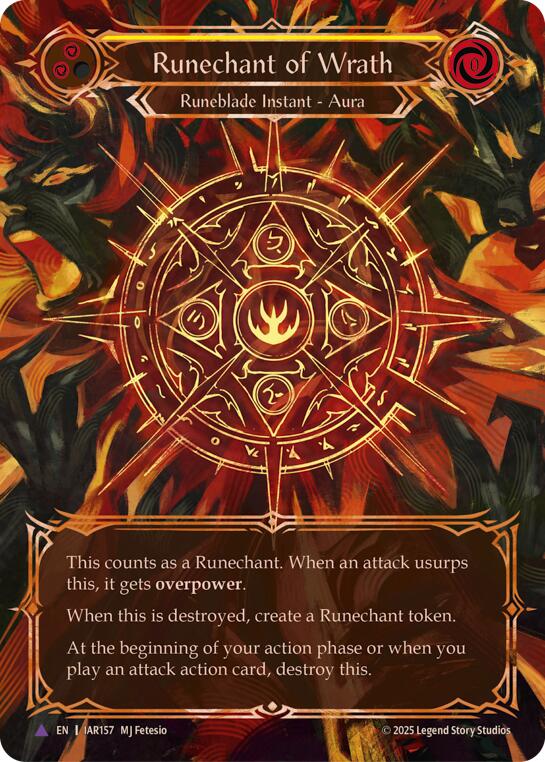 Runechant of Wrath (Yellow) (Marvel) [IAR157-MV] (Omens of the Third Age)  Cold Foil