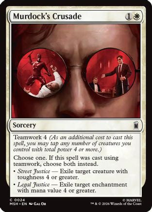 Murdock's Crusade (MSH-024) - Marvel Super Heroes Foil