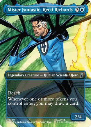 Mister Fantastic, Reed Richards (Borderless) (MSH-320) - Marvel Super Heroes Foil