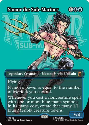 Namor the Sub-Mariner (Borderless) (MSH-362) - Marvel Super Heroes Foil