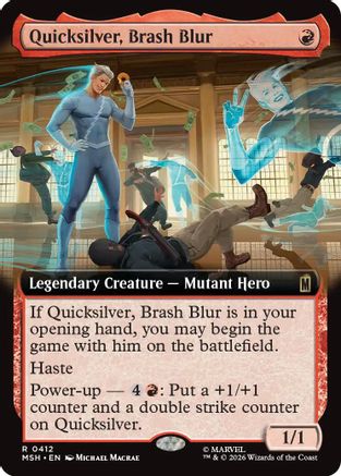 Quicksilver, Brash Blur (Extended Art) (MSH-412) - Marvel Super Heroes Foil