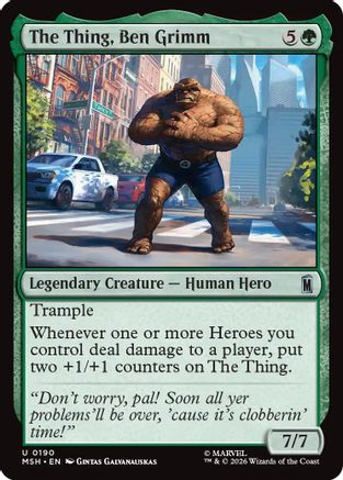 The Thing, Ben Grimm (MSH-190) - Marvel Super Heroes Foil