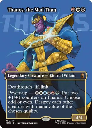 Thanos, the Mad Titan (Borderless) (0367) (MSH-376) - Marvel Super Heroes Foil