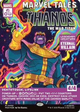 Thanos, The Mad Titan (Borderless) (0400) (MSH-400) - Marvel Super Heroes Foil