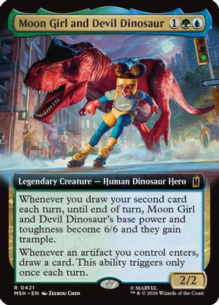 Moon Girl and Devil Dinosaur (Extended Art) (MSH-421) - Marvel Super Heroes Foil