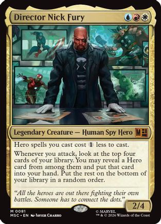 Director Nick Fury (MSC-081) - Commander: Marvel Super Heroes