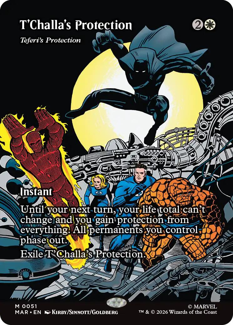 T'Challa's Protection - Teferi's Protection (Borderless) [Marvel Universe: Eternal-Legal]