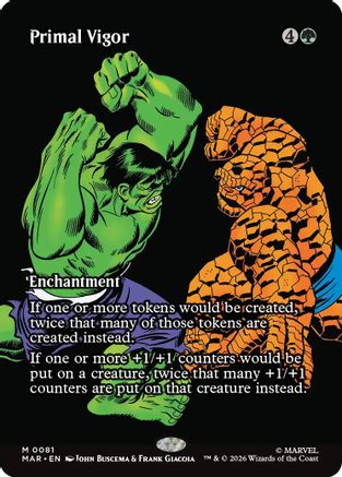 Primal Vigor (Borderless) (MAR-081) - Marvel Universe Eternal-Legal